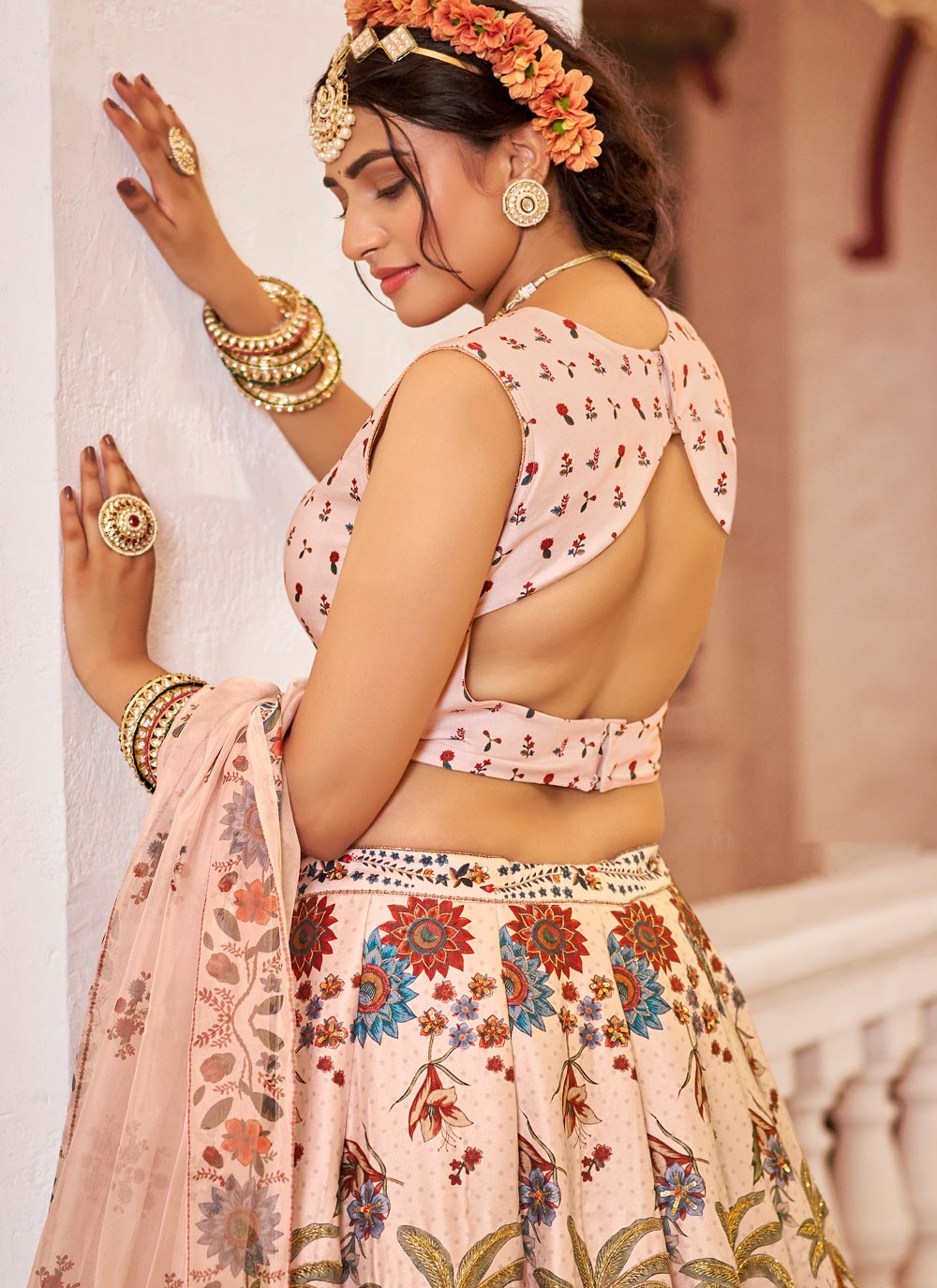 Art Silk Festival, Mehandi & Sangeet, Reception A - Line Lehenga L3662