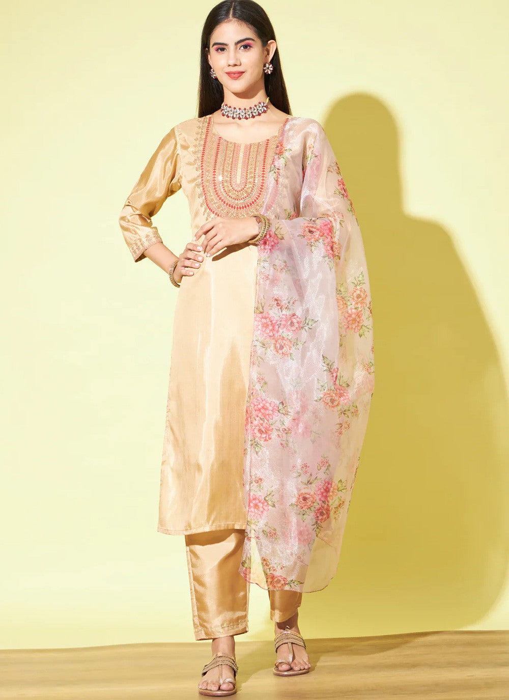 Silk Blend Salwar Suit - T1441