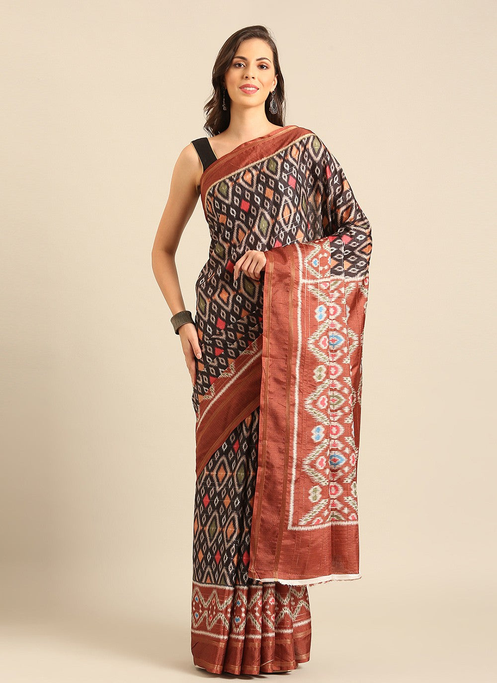 Trendy Printed Cotton Saree - S7968