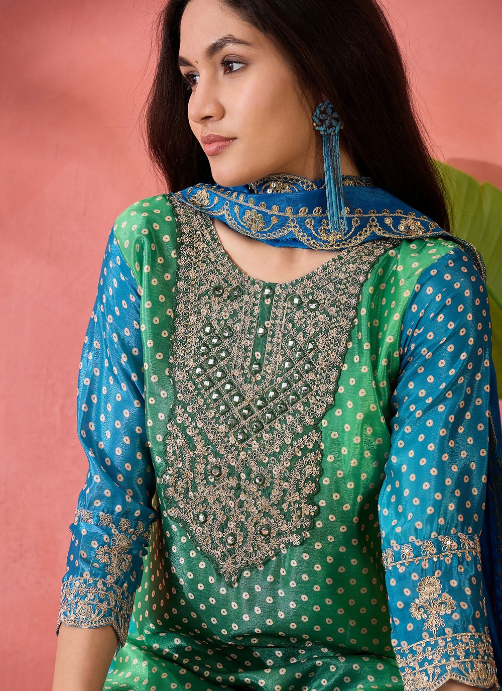 Archive Embroidered, Sequins, Zari 316811 Blue T6838