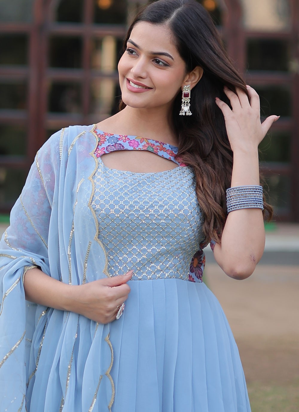 Faux Georgette Gown - G1332