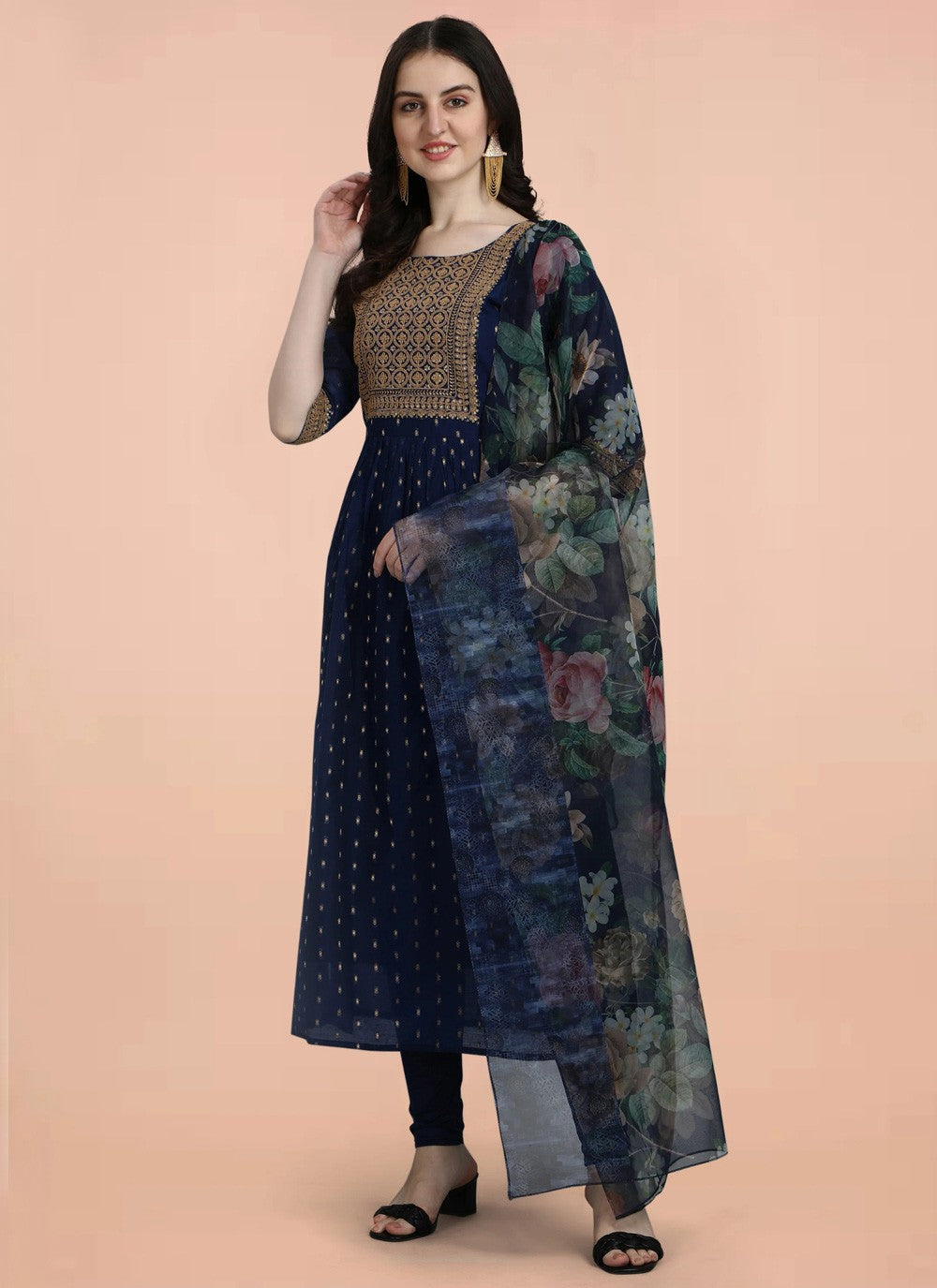 Chanderi Pant Style Suit - T1476