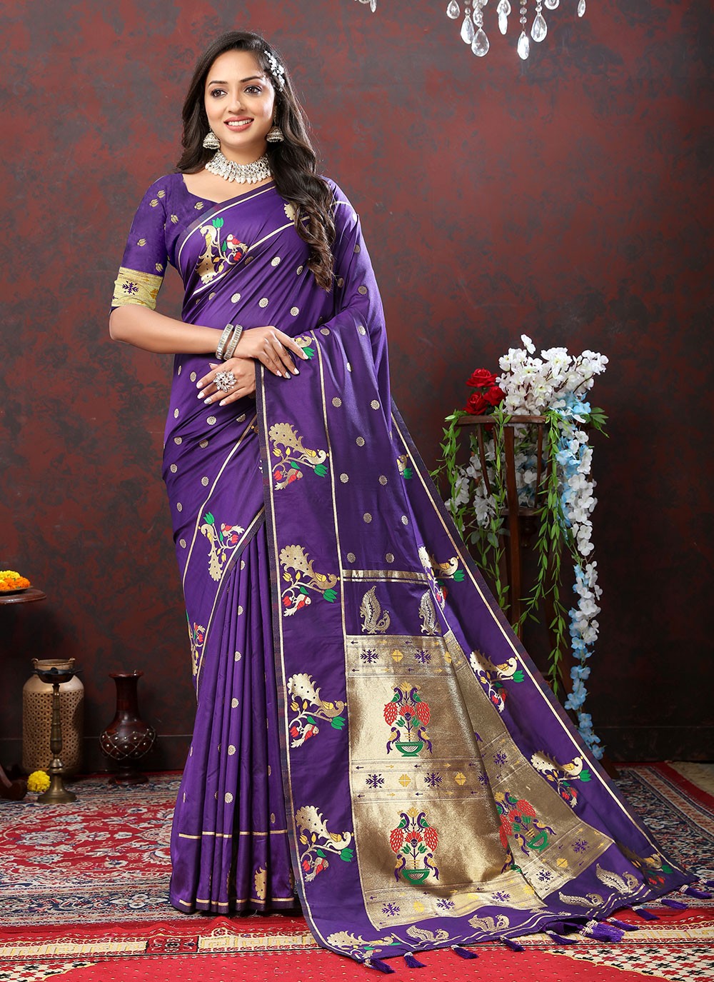 Trendy Meenakari Silk Saree - S4722