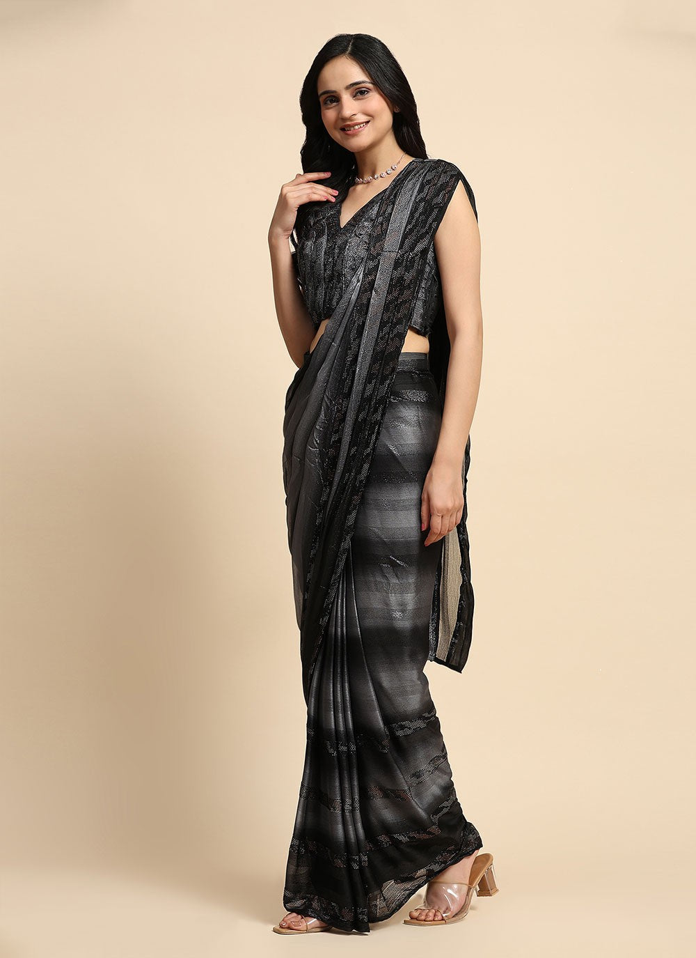 Classic Stones Satin Silk Saree - S7063