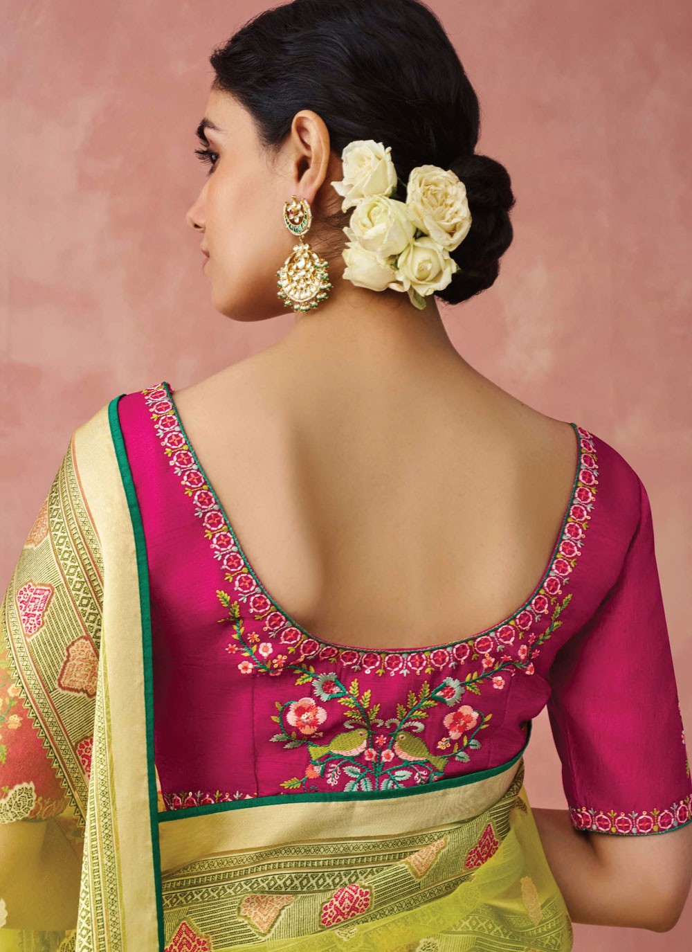 Classic Printed Brasso Saree - S7431