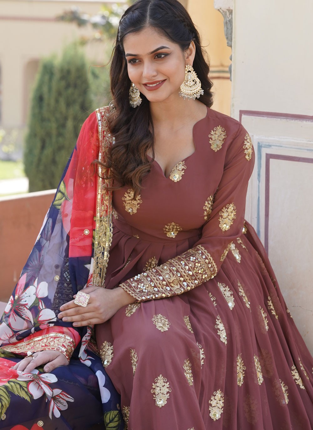 Faux Georgette Gown - G1385