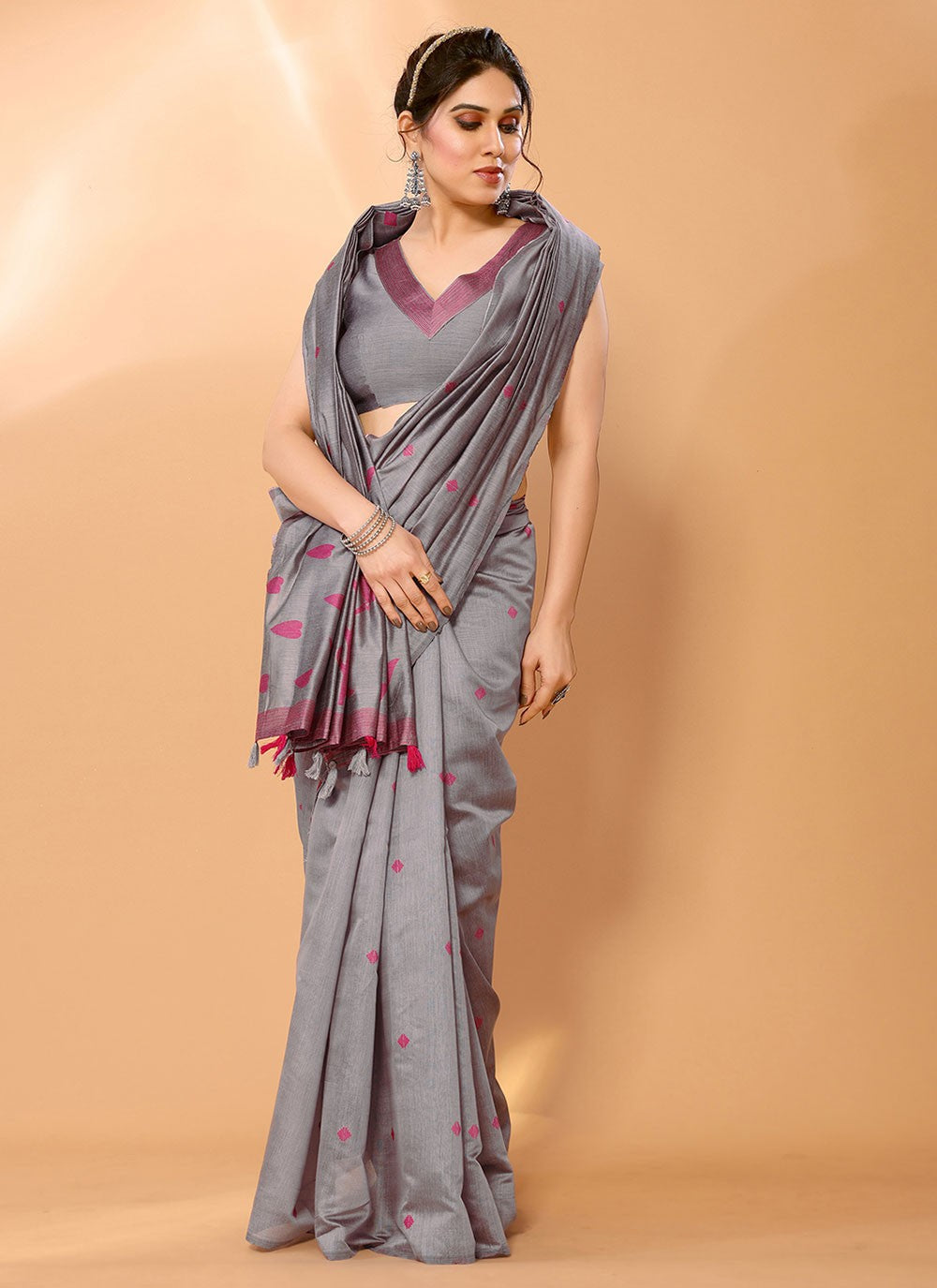Classic Woven Chanderi Silk Saree - S7247