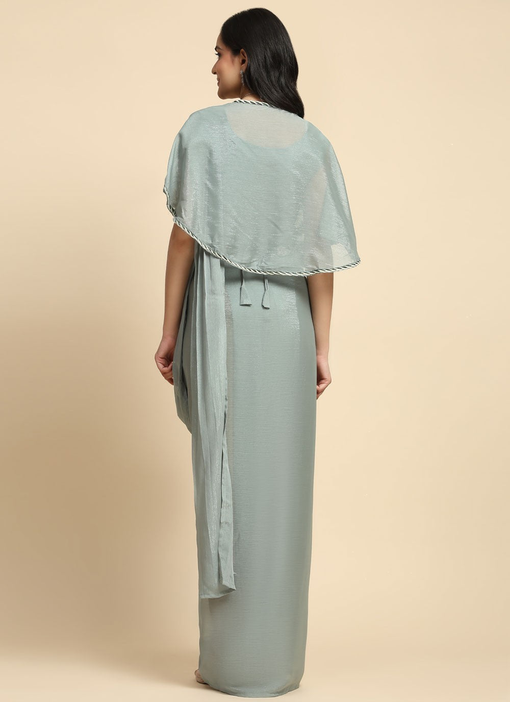 Classic Plain Chiffon Saree - S6491