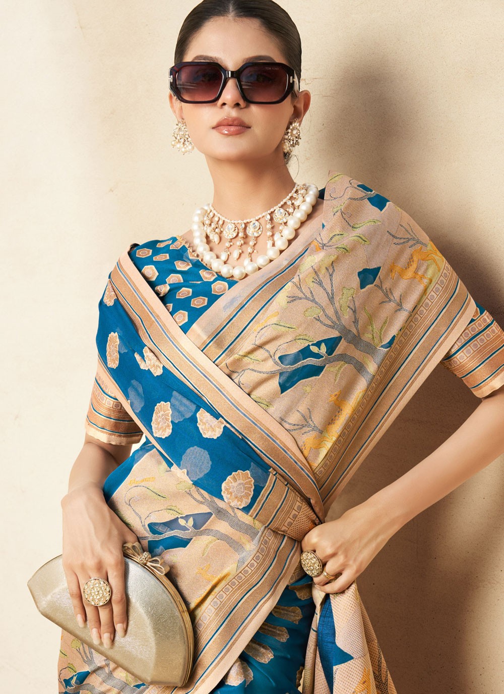 Weaving Zari Georgette Saree - S12169