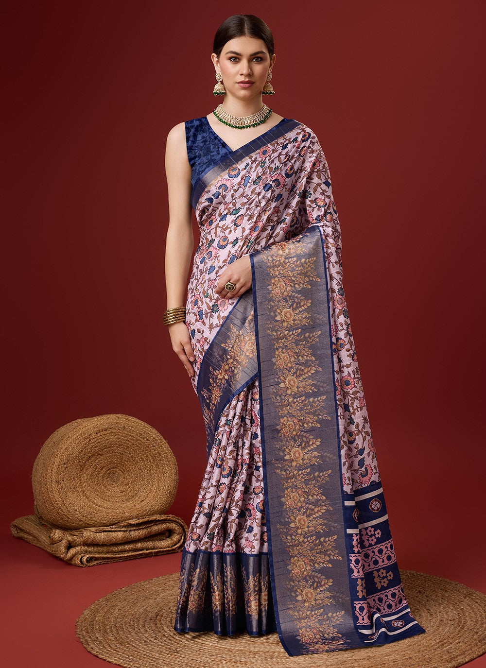 Casual Printed Cotton Saree - S6130