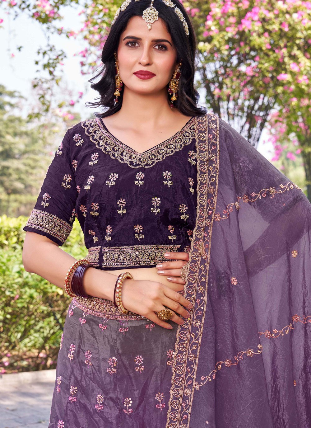 Crush Ceremonial, Festival, Mehandi & Sangeet A - Line Lehenga L3650