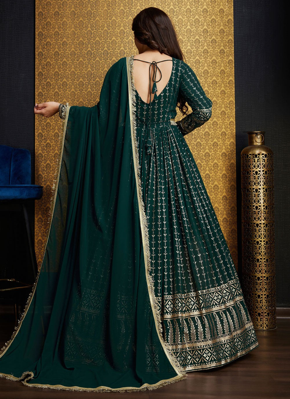 Faux Georgette Gown - G1323