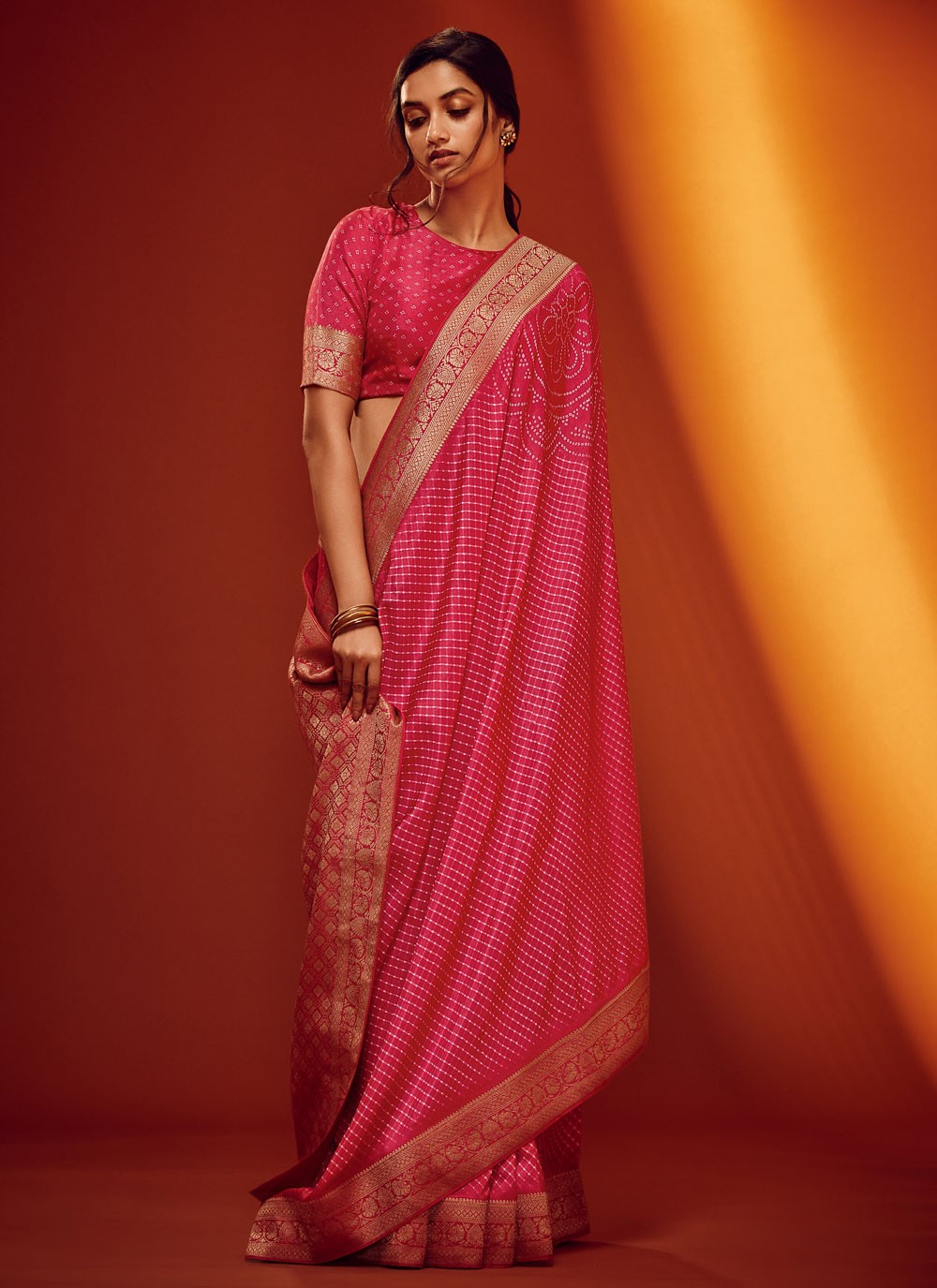 Classic Digital Print Viscose Saree - S4243
