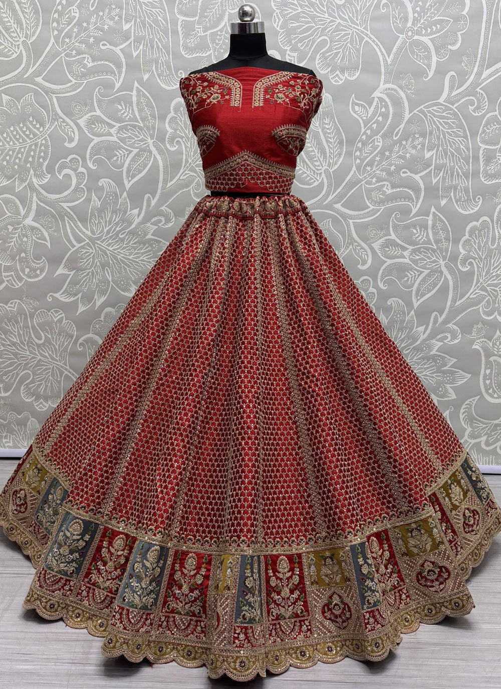 Silk Bridal, Wedding A - Line Lehenga L3645