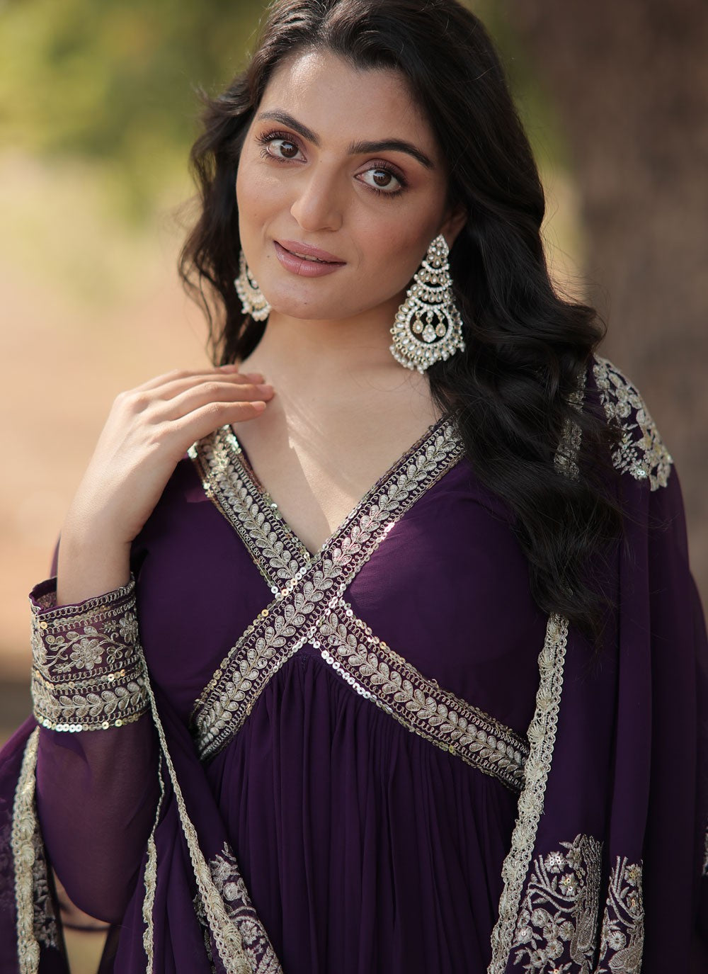 Faux Georgette Gown - G1481