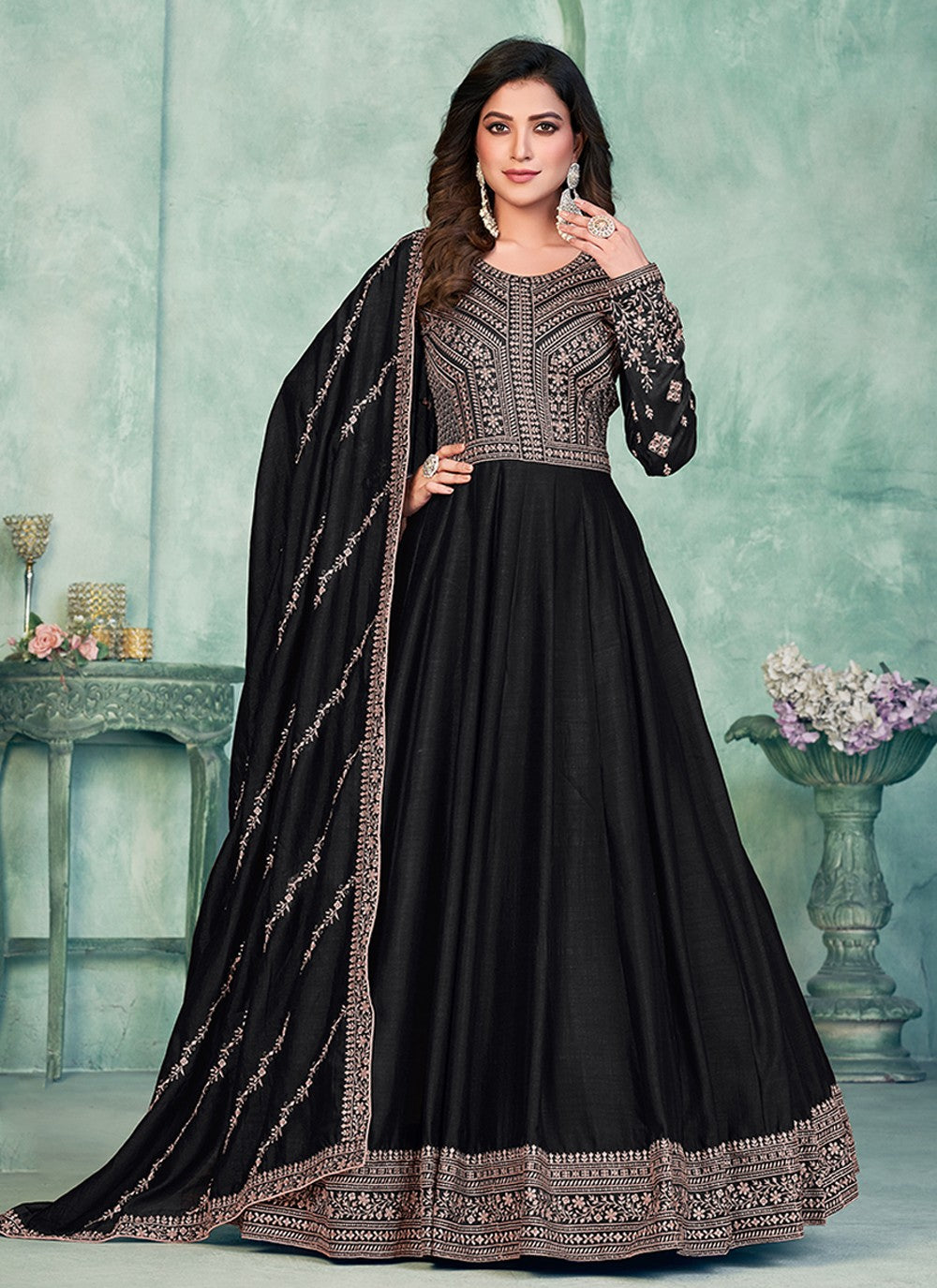 Art Silk Salwar Suit - T1220