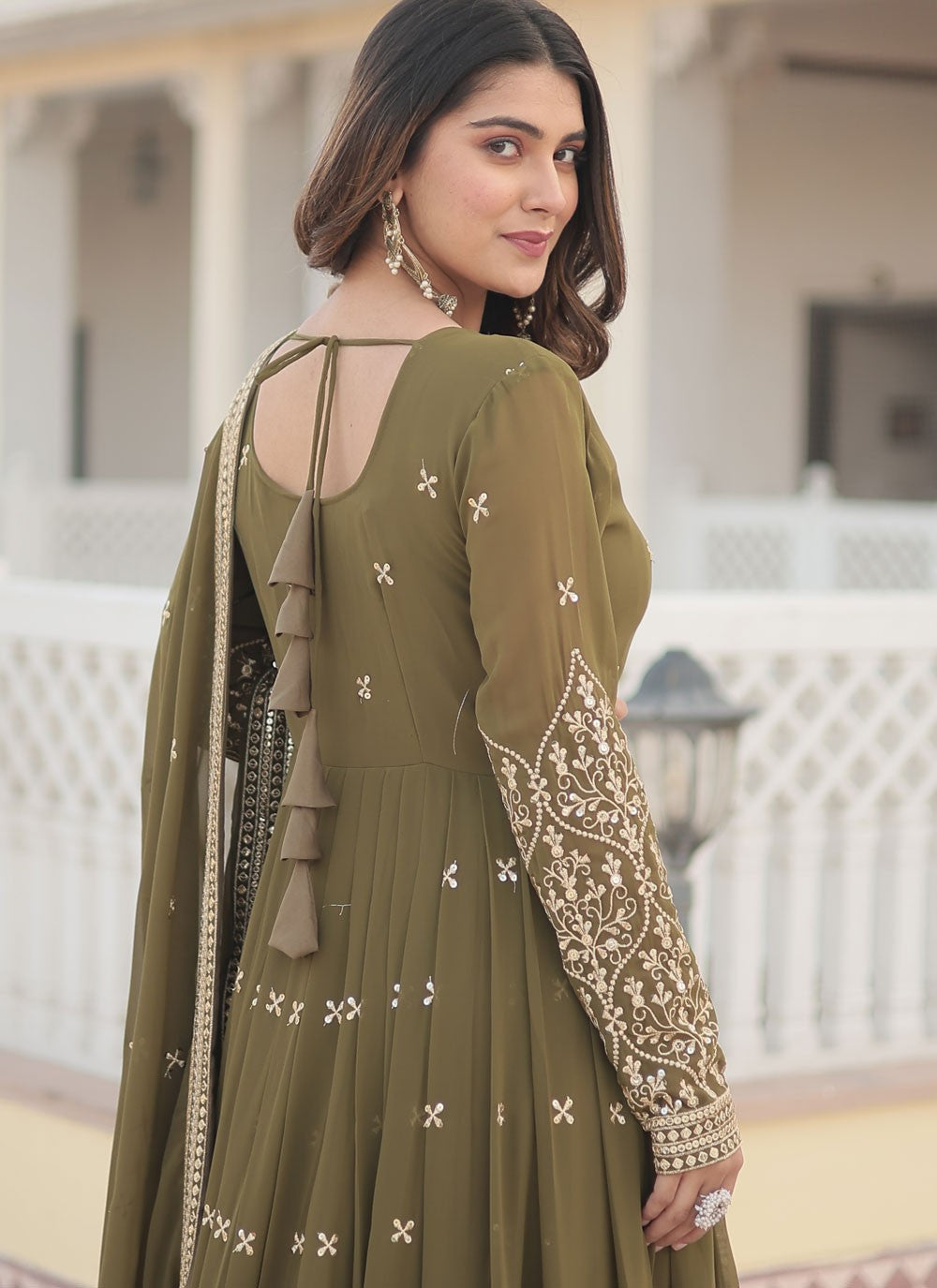 Faux Georgette Gown - G1278