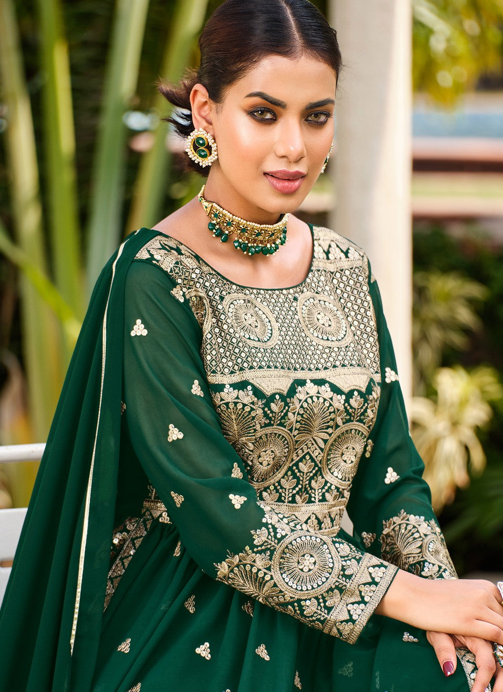 Faux Georgette Salwar Suit - T1409