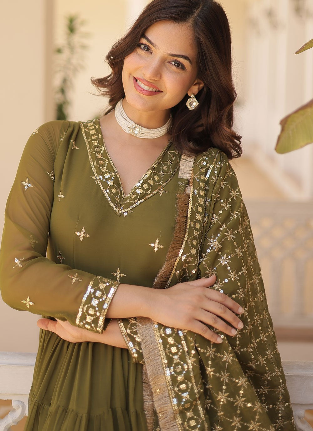 Faux Georgette Gown - G1407