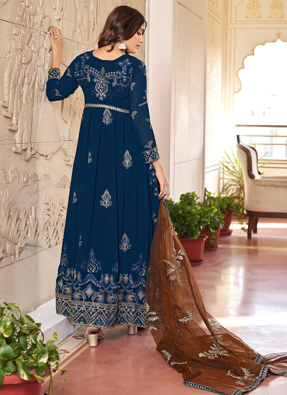 Faux Georgette Gown - G1312