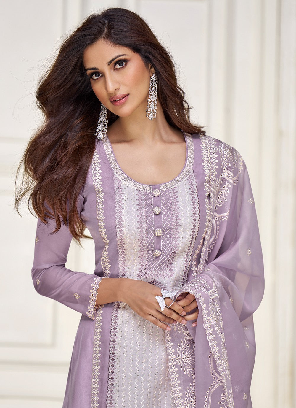 Organza, Silk Salwar Suit - T1203