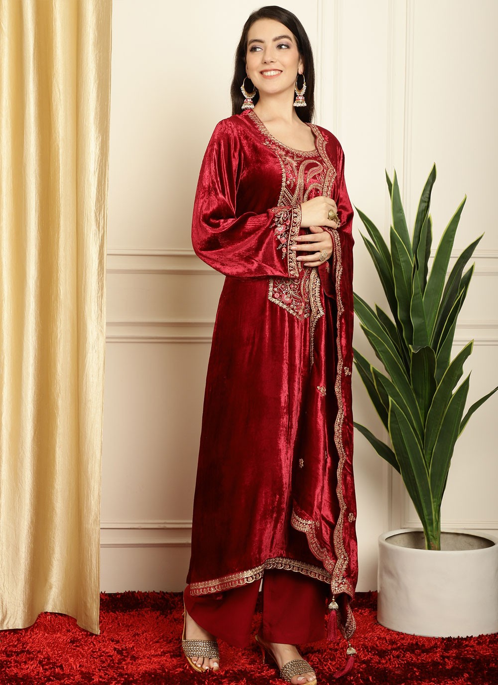 Velvet Salwar Suit - T1430