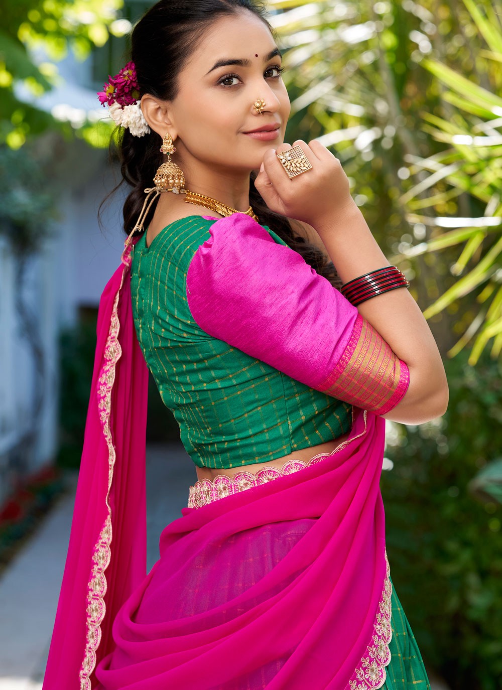 Fancy Fabric Ceremonial, Festival, Mehandi & Sangeet Readymade Lehenga Choli L3559