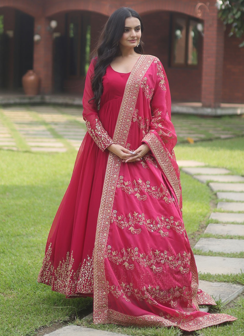Faux Georgette Gown - G1251