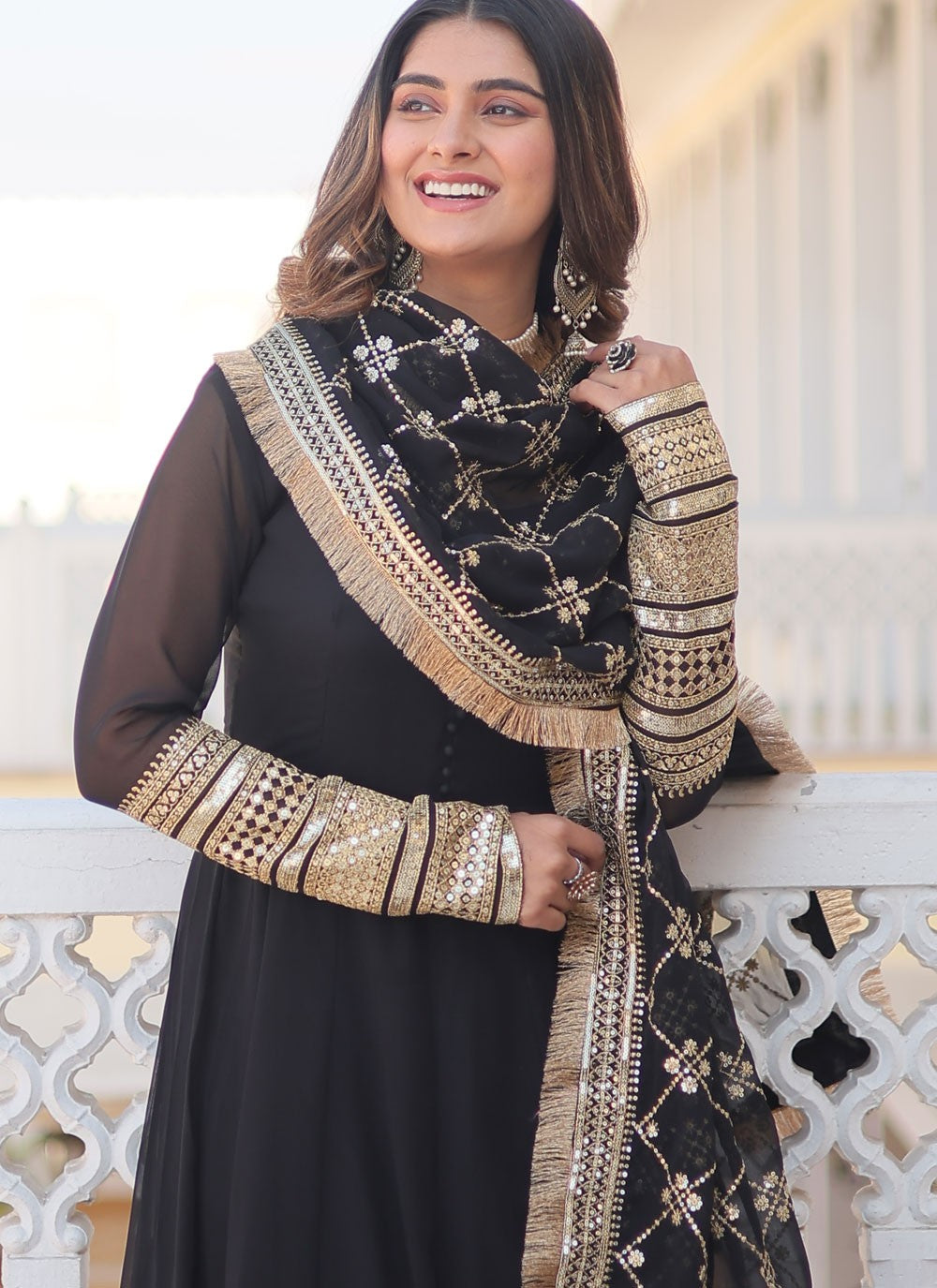 Faux Georgette Gown - G1258