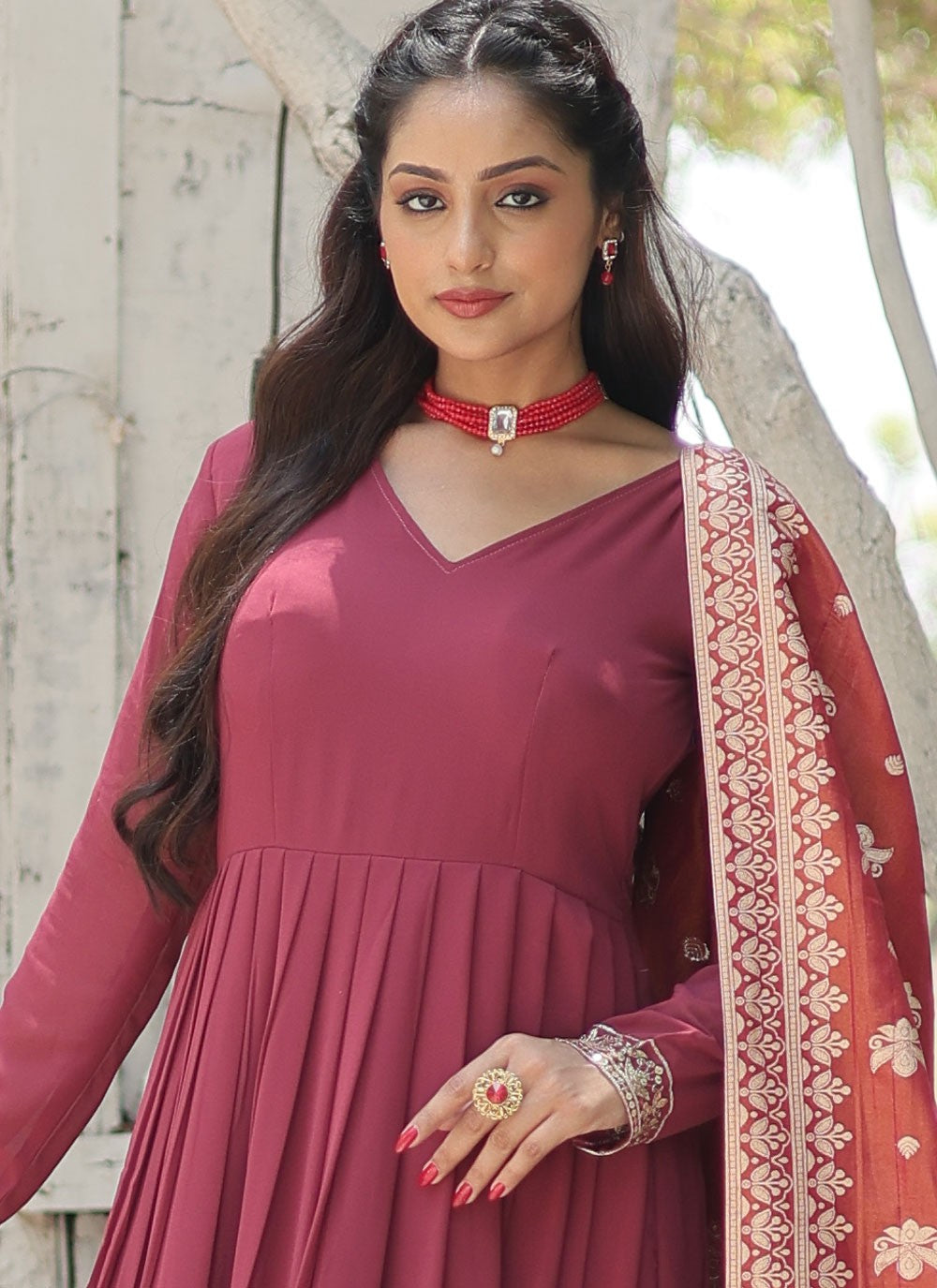 Faux Georgette Gown - G1501