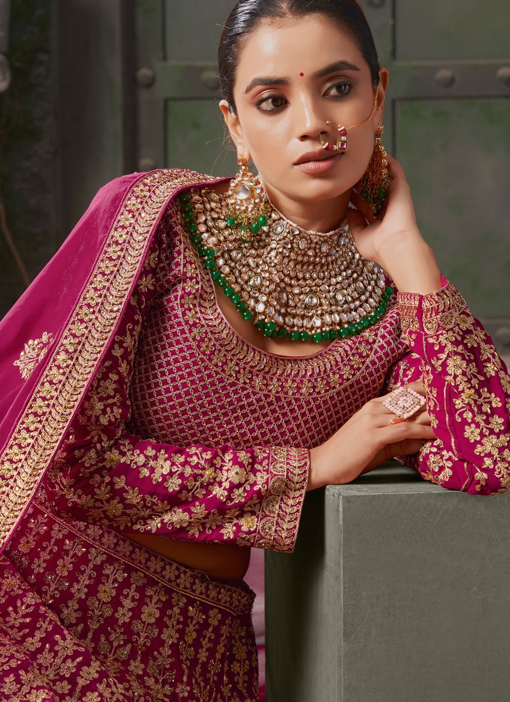 Cord Georgette Readymade Lehenga Choli - L2154
