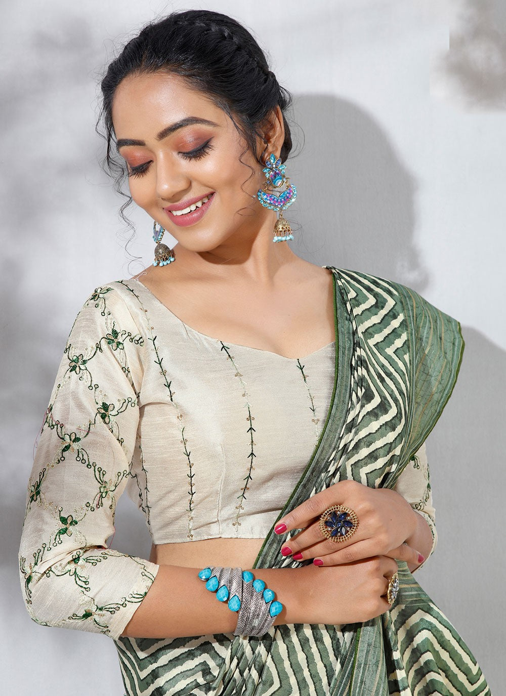 Classic Printed Silk Saree - S6800