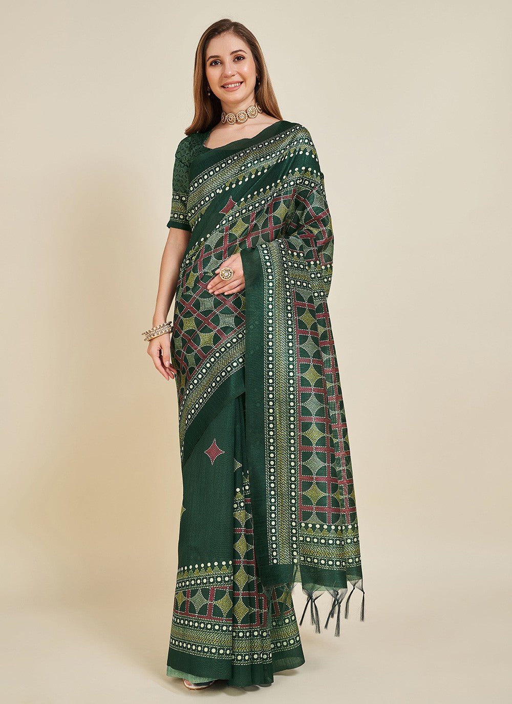 Casual Fancy Work Silk Saree - S5534