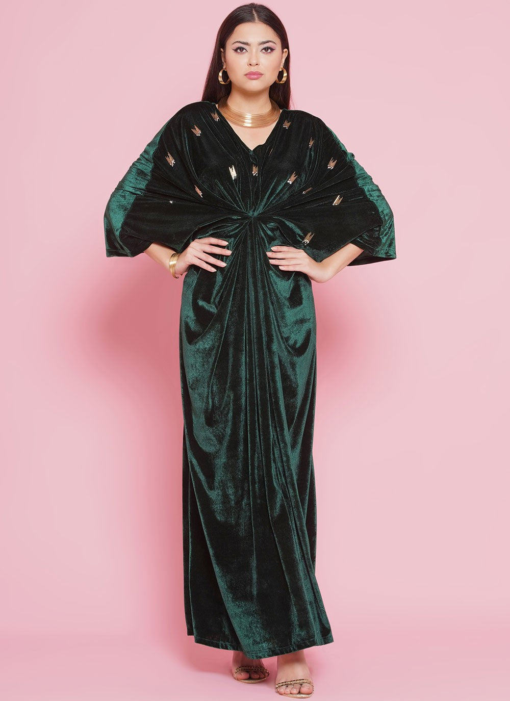 Embroidered Silk Gown - G1840