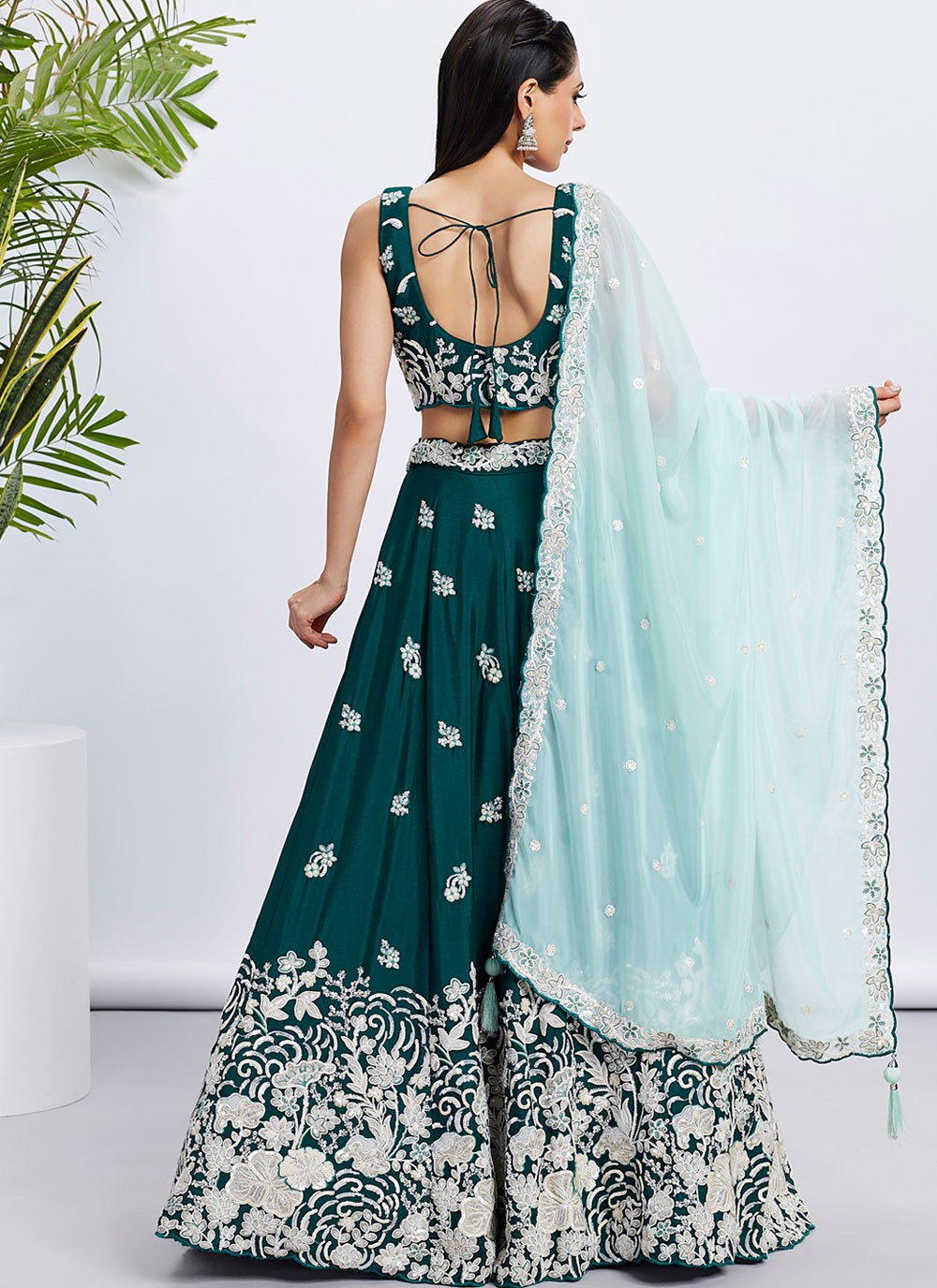 Embroidered Georgette A - Line Lehenga - L2065