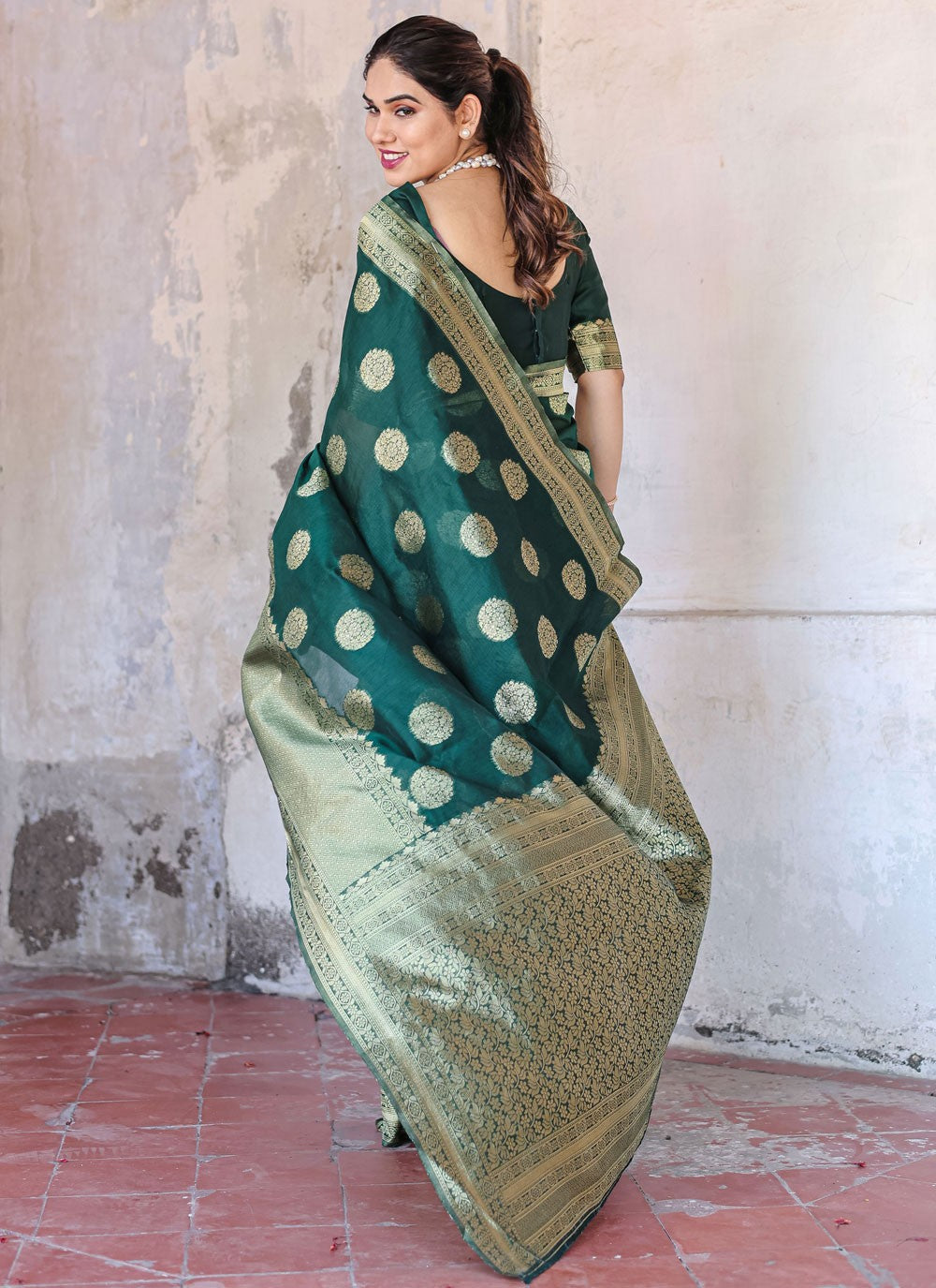 Classic Woven Chanderi Silk Saree - S7288