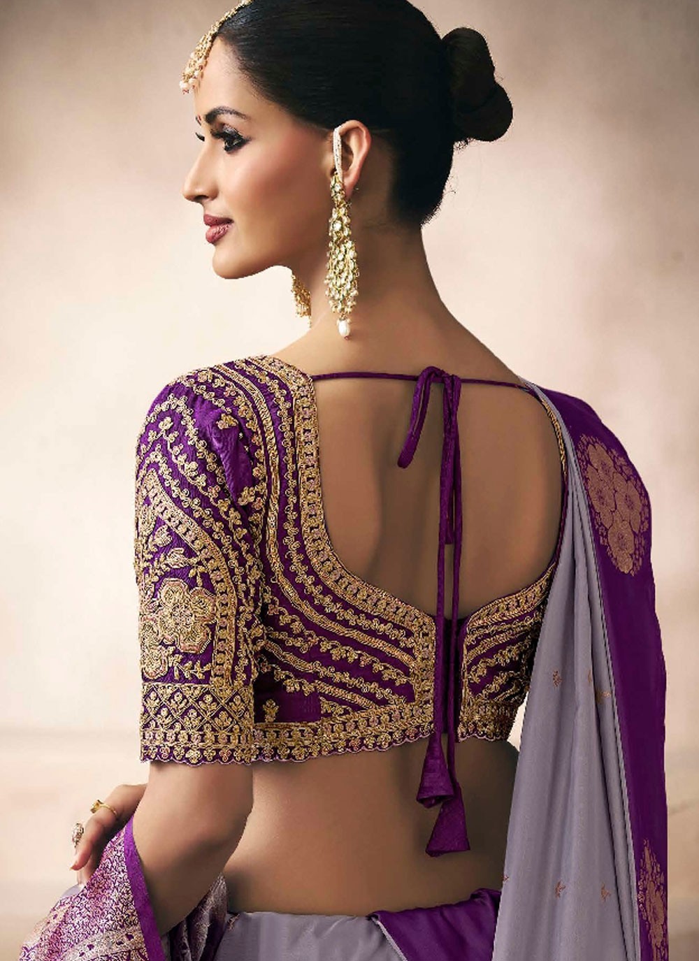 Grey Satin Silk Contemporary Saree Weaving Zari, Zari S19204
