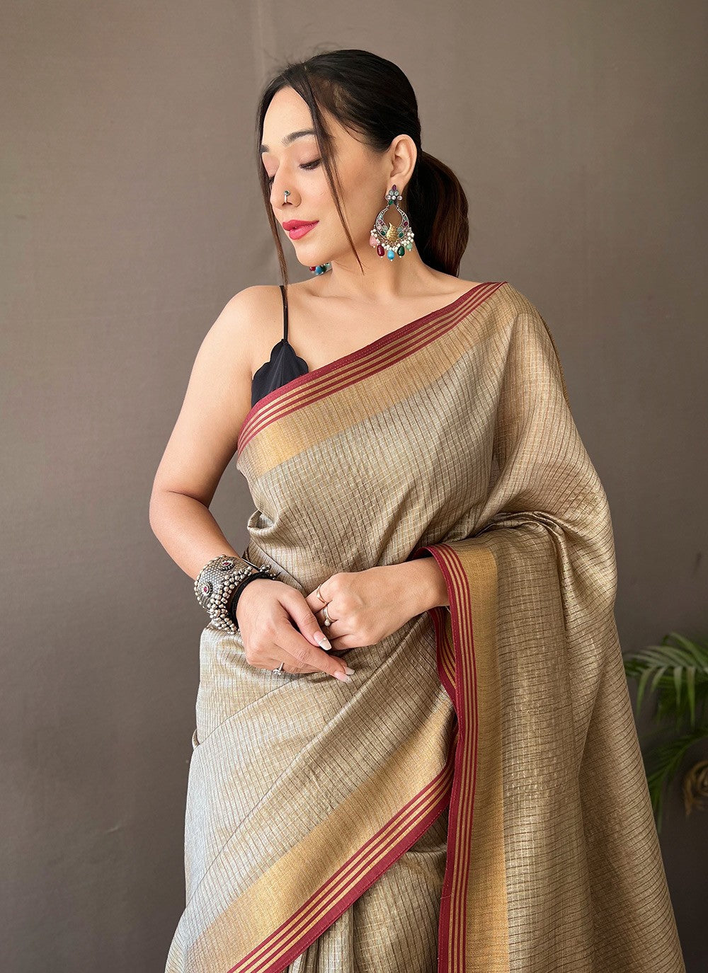 Traditional Weaving Zari Silk Saree - S5919