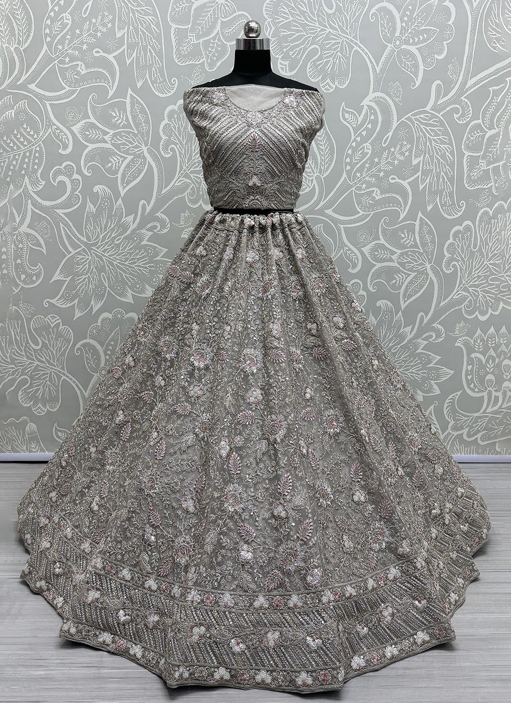 Diamond Net A - Line Lehenga - L2221