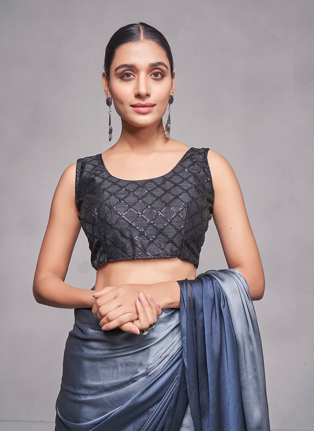 Classic Plain Rangoli Saree - S4784