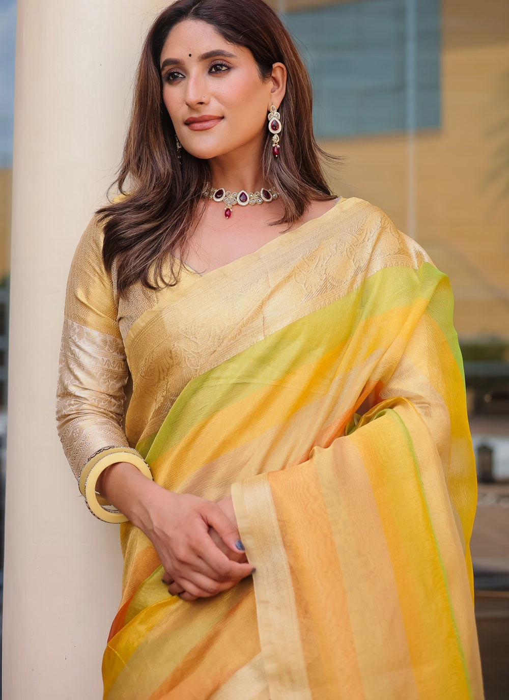 Woven, Zari Kanjivaram Silk Saree - S12324