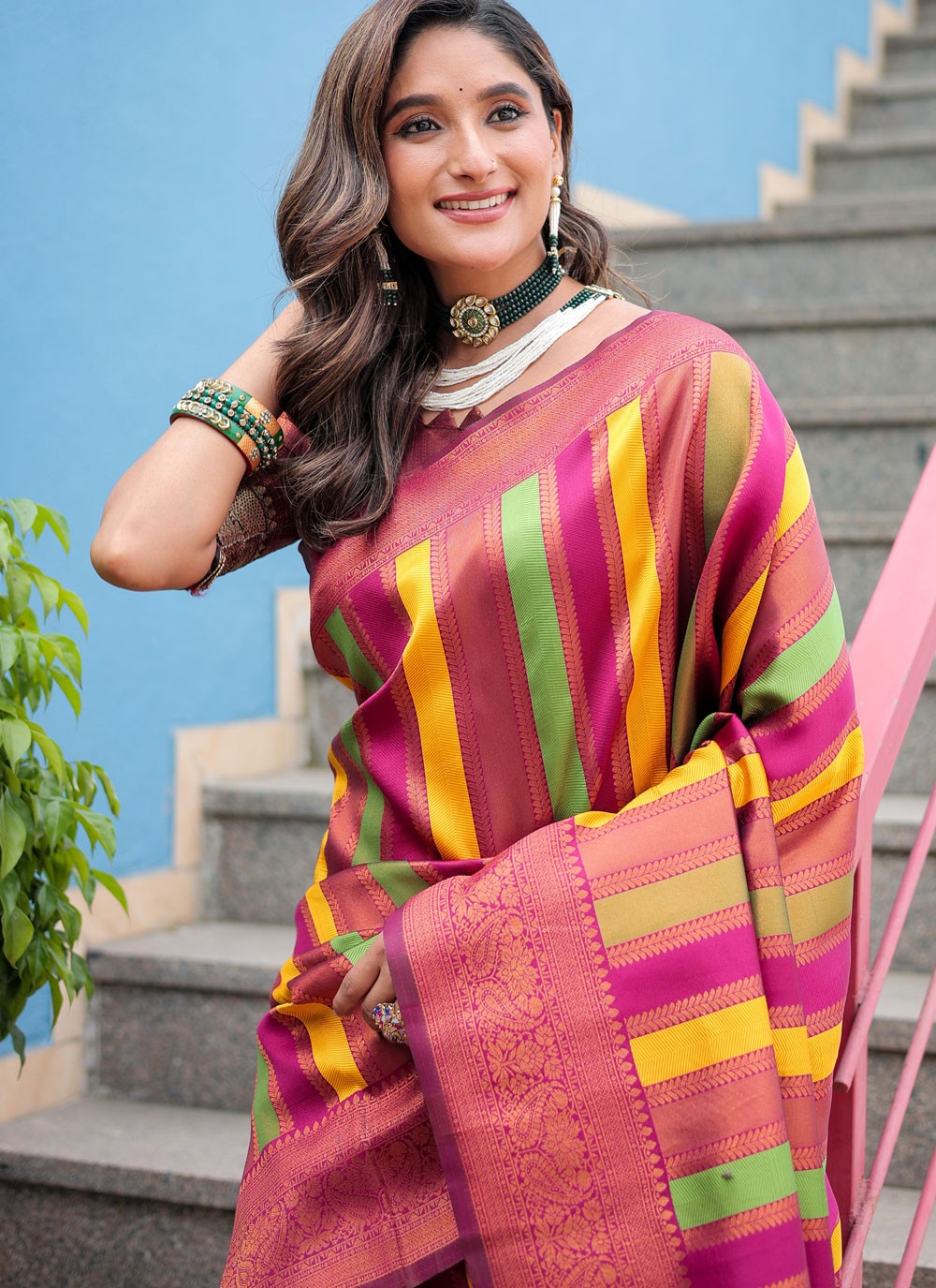 Classic Saree Woven Maroon Kanjivaram Silk S12521