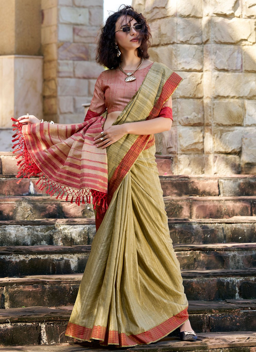 Traditional Zari Green Katan Silk Saree S12915