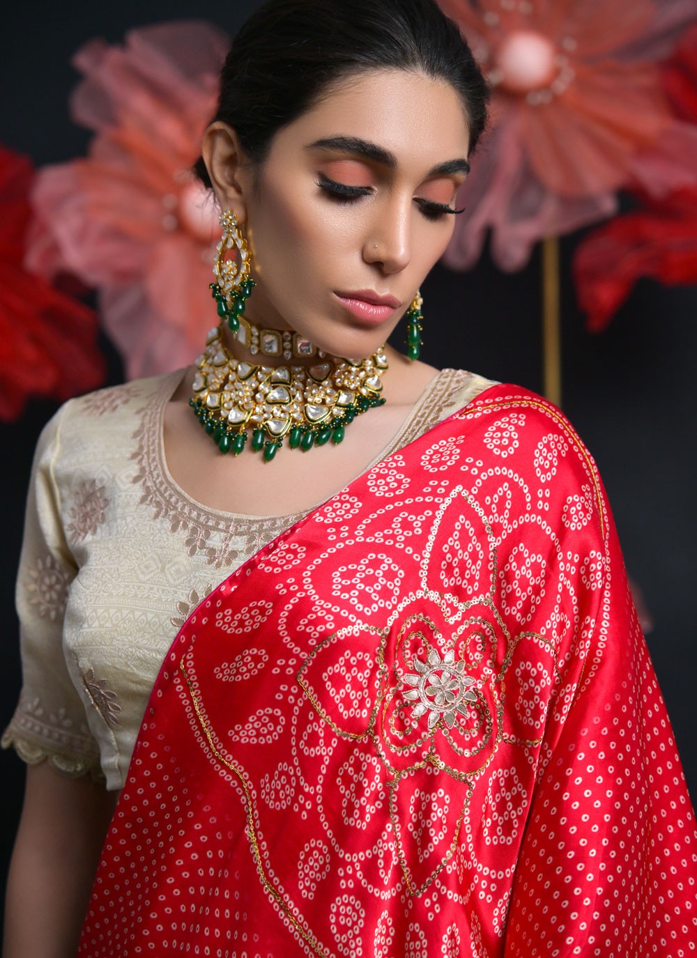 Border Work Viscose Off White Lehenga Choli L3447