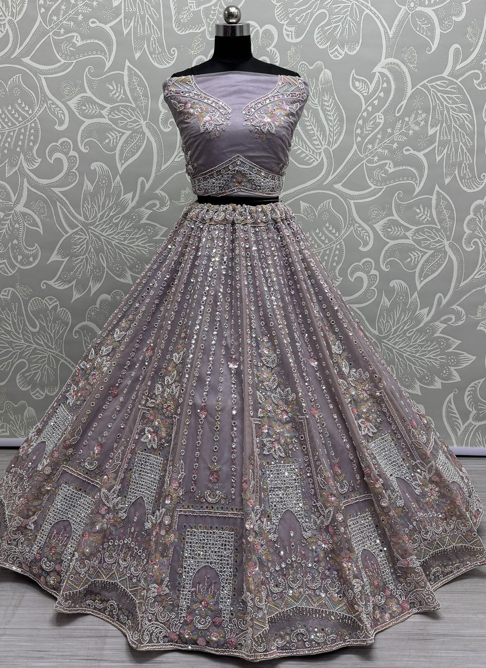 Net Engagement, Mehandi & Sangeet, Reception A - Line Lehenga L3612