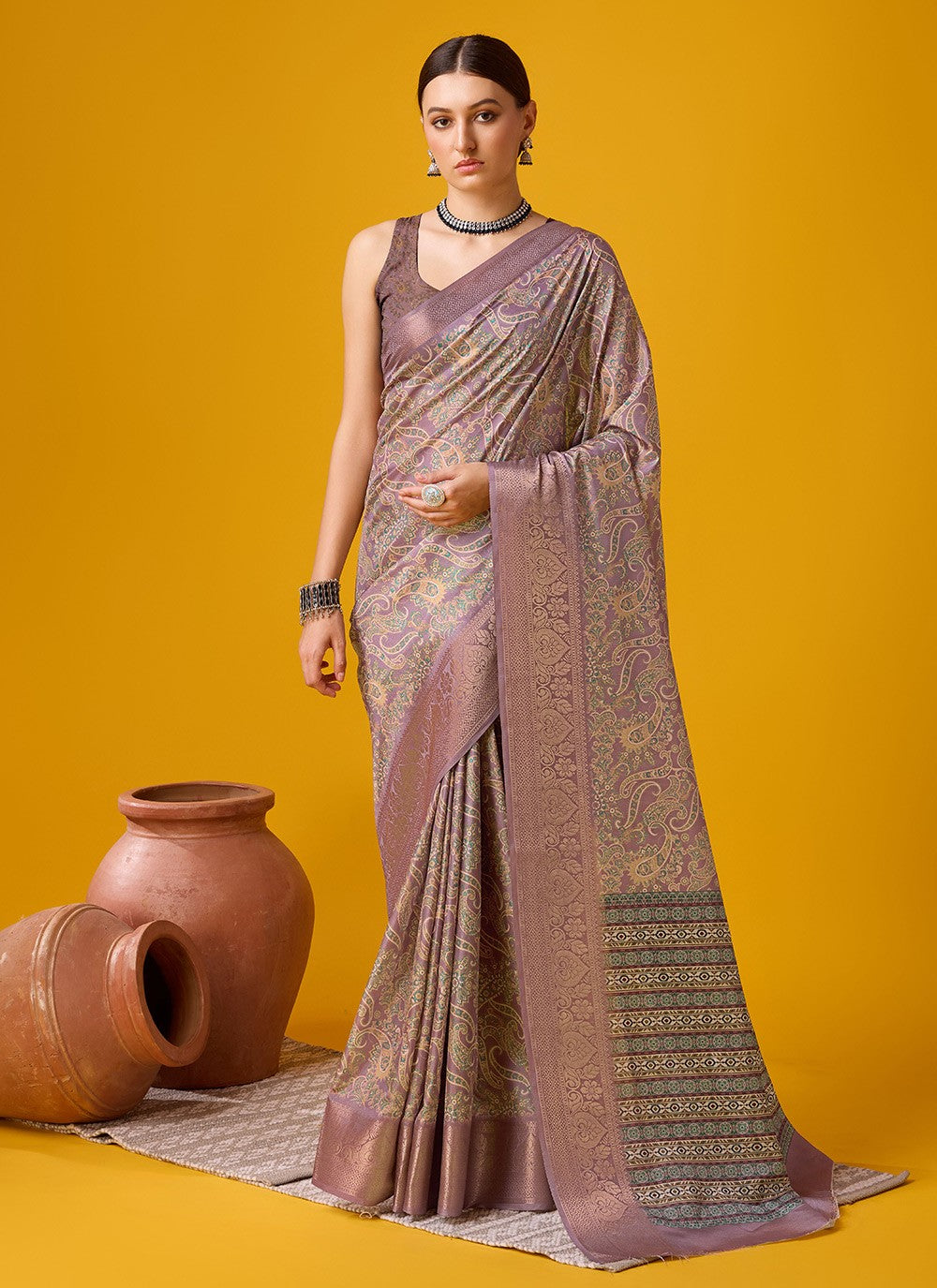 Casual Printed Cotton Saree - S6161