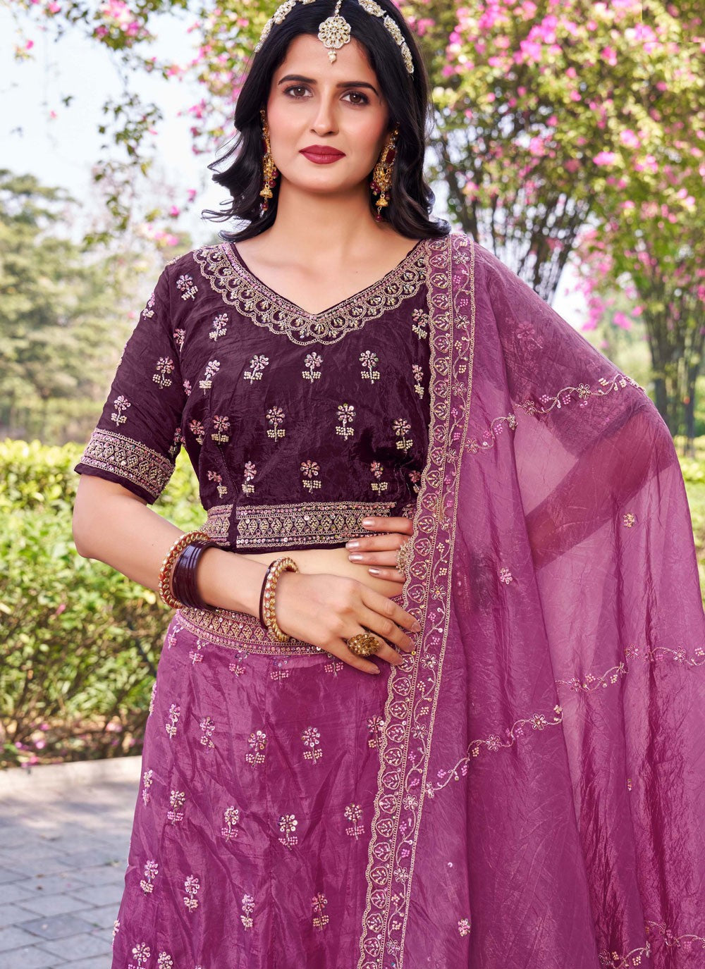 Crush Ceremonial, Festival, Mehandi & Sangeet A - Line Lehenga L3653