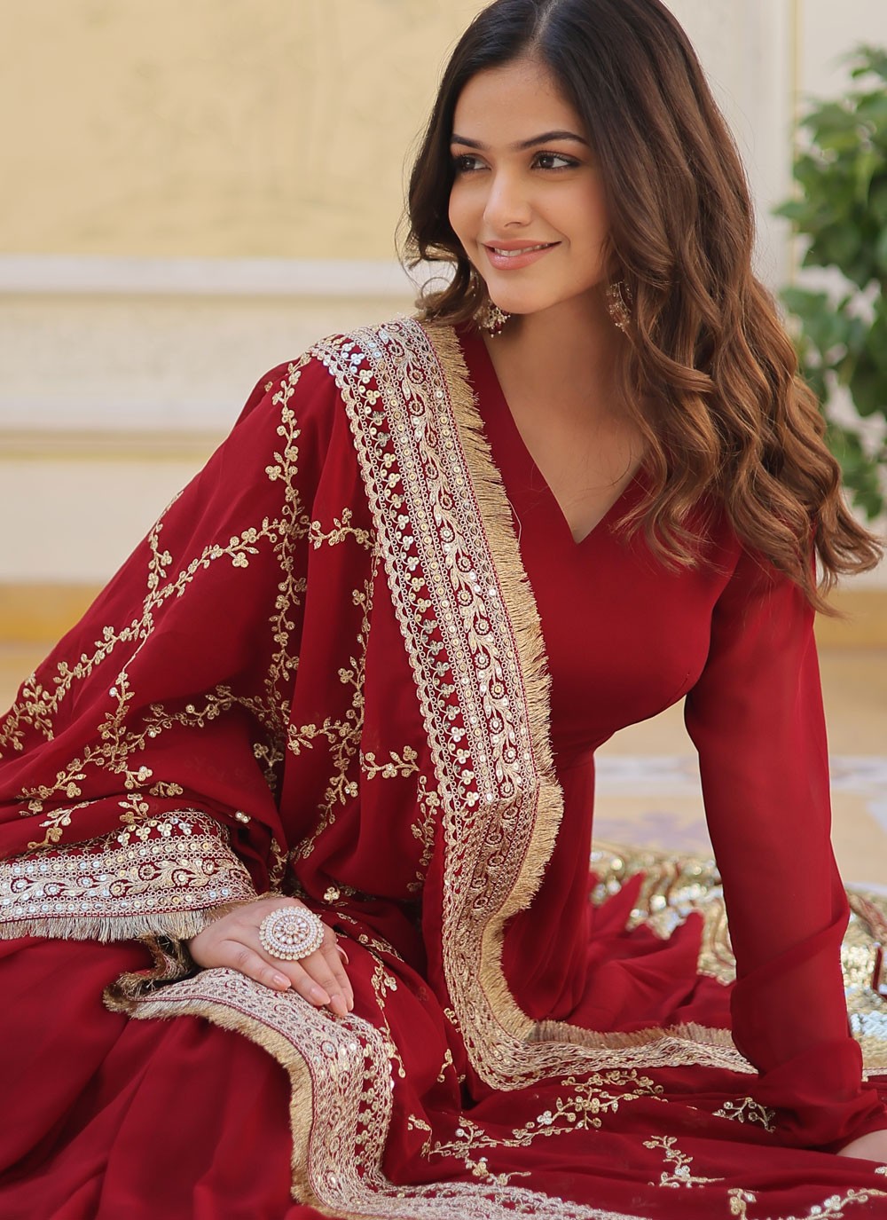 Faux Georgette Gown - G1316