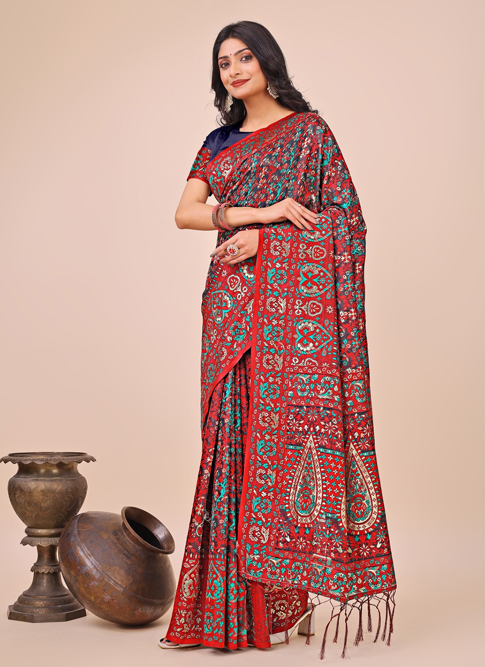 Printed Cotton Multi Colour Classic Saree S15161