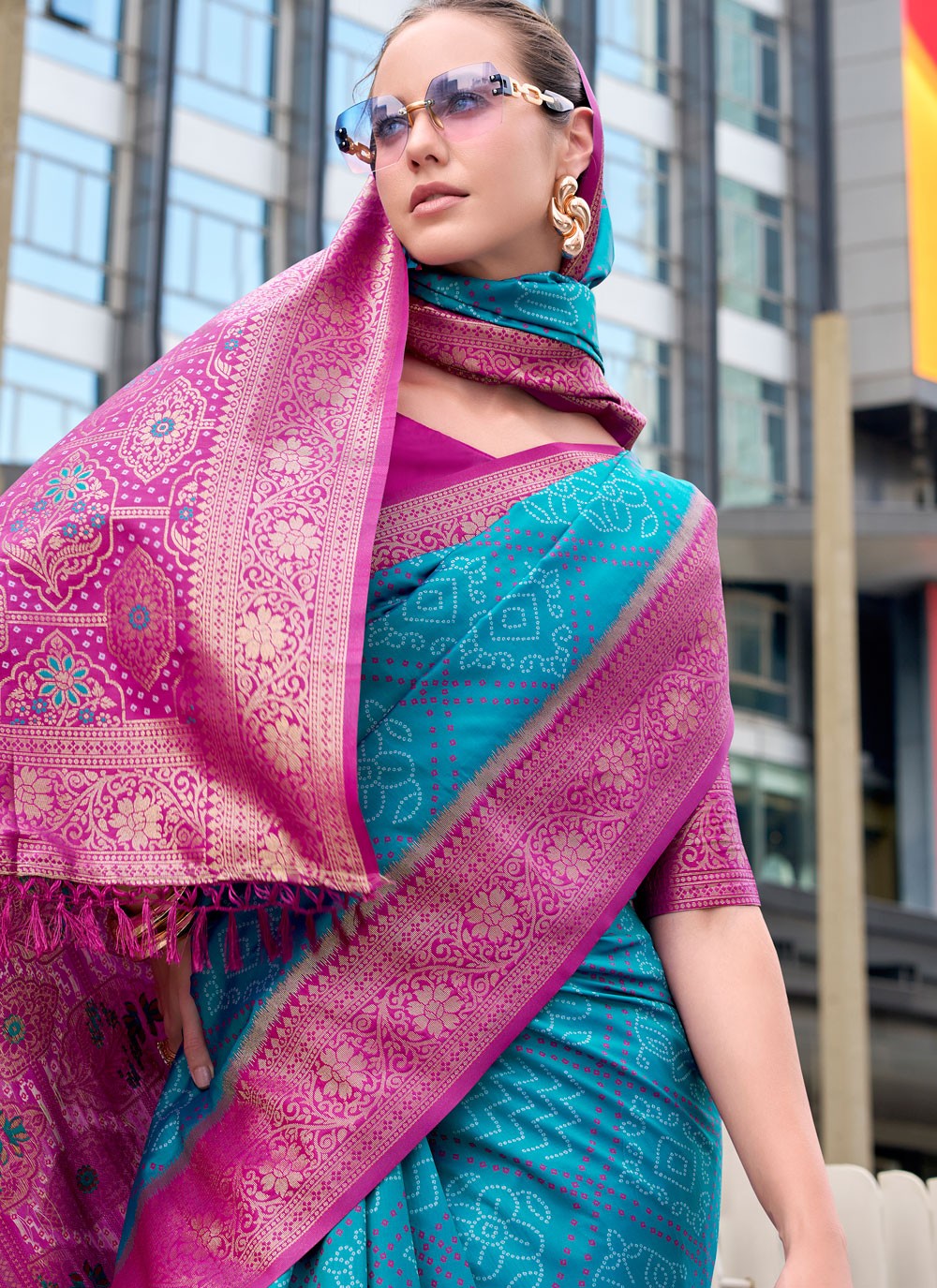 Multi Colour Silk Trendy Saree Weaving Zari S18083